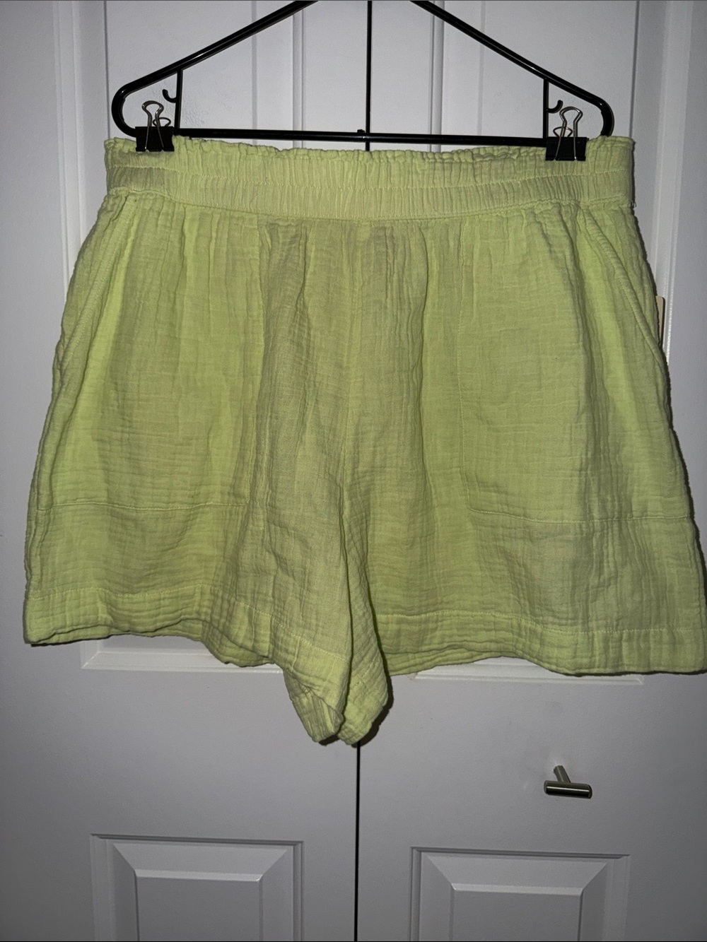 St. John’s Bay Elastic Waist Cotton Gauze Shorts - Lime